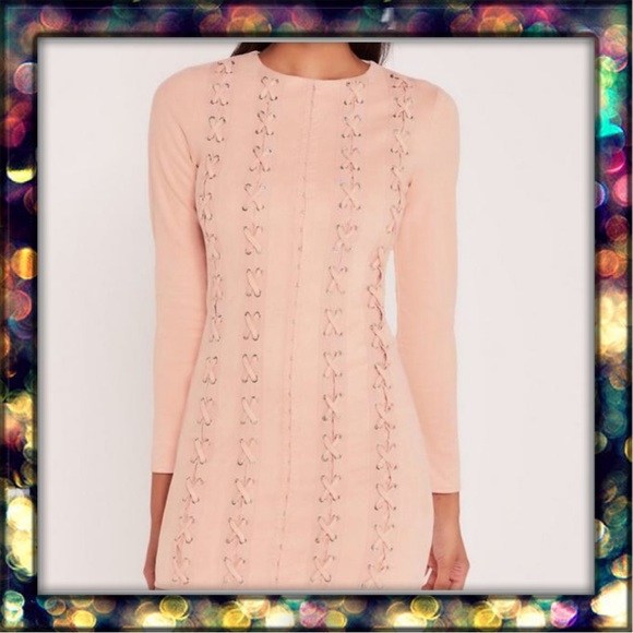 {Missguided}Carli Bibel Suede Eyelet Bodycon dress - Picture 3 of 15